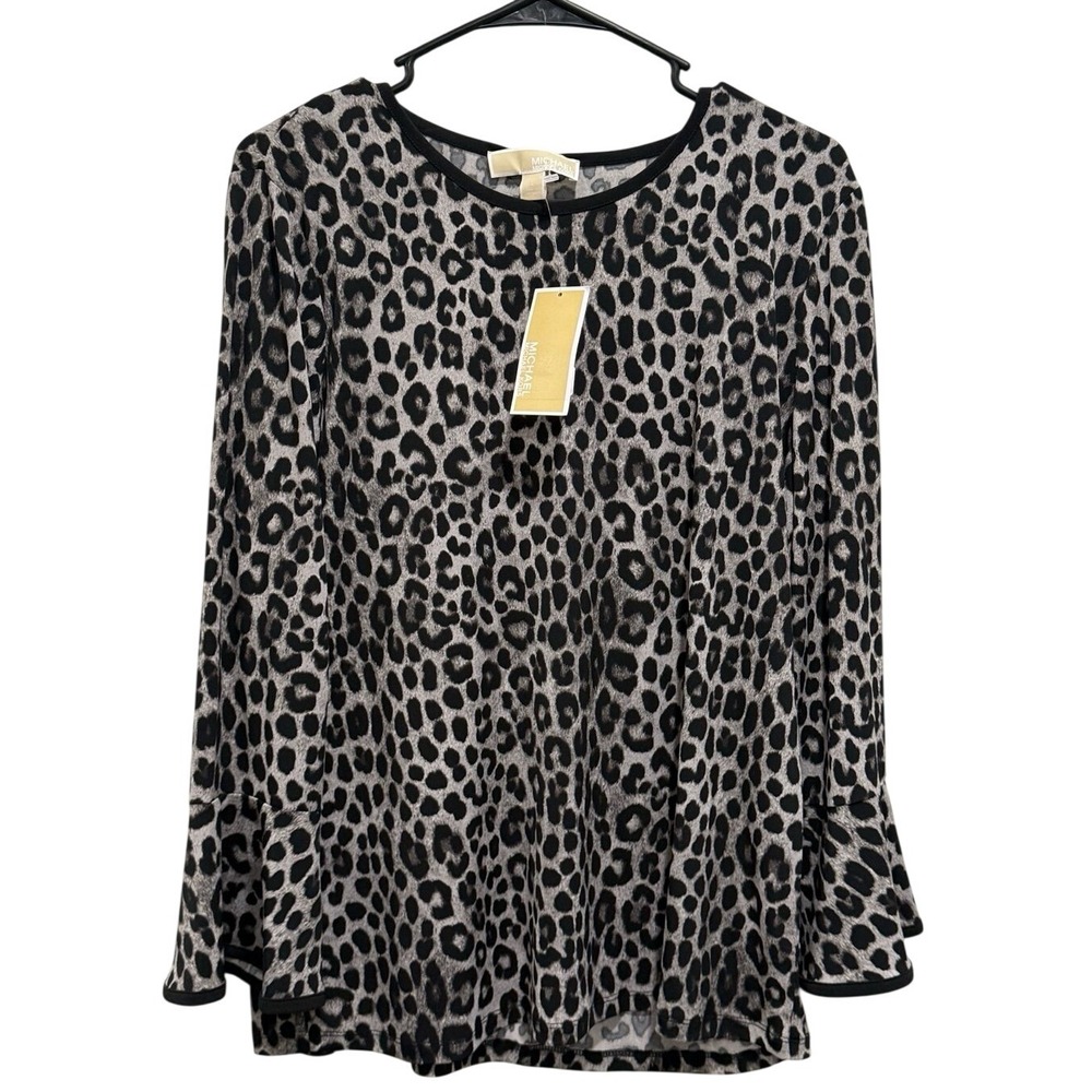 Michael Kors Women's Large Leopard Print Top